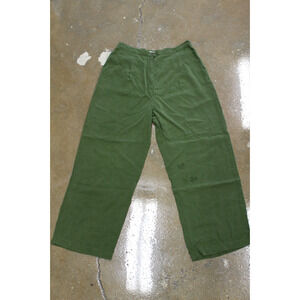 Women's Pants, Josephine Chaus, Green, Size L, 100% Tencel (US SELLER)
